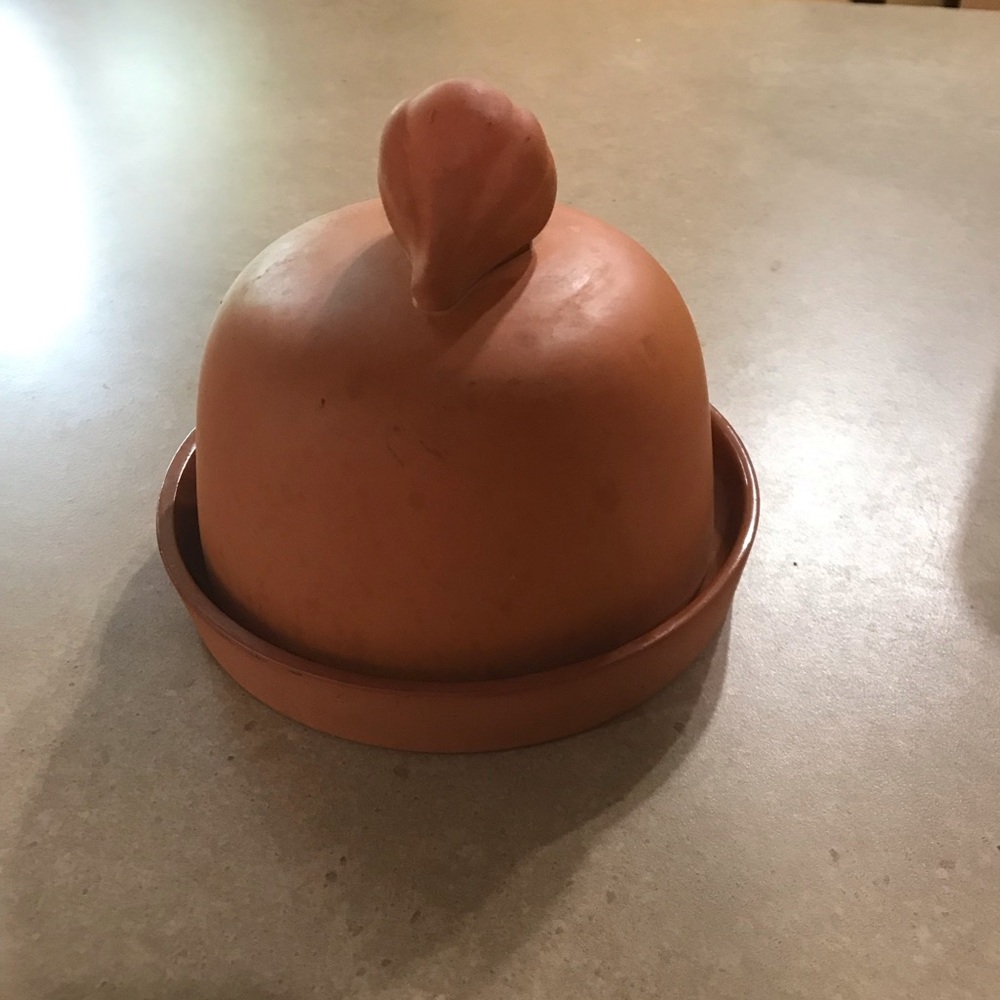 Vintage terra cotta Garlic keeper